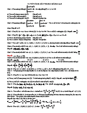 Toán 12 - Vị trí tương đối trong không gian